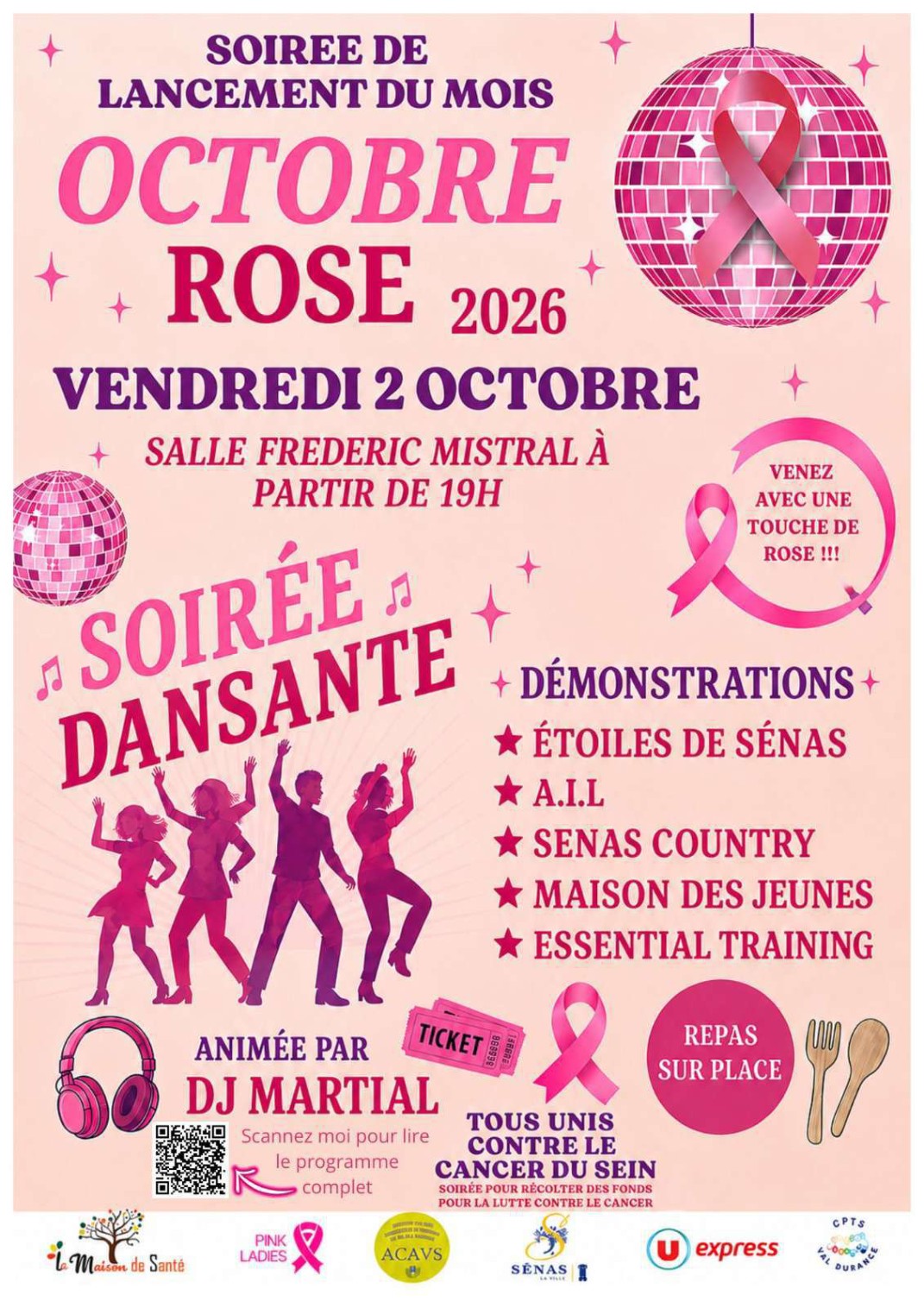Sénas — soirée de lancement — 2 octobre 2026 — à partir de 19 h