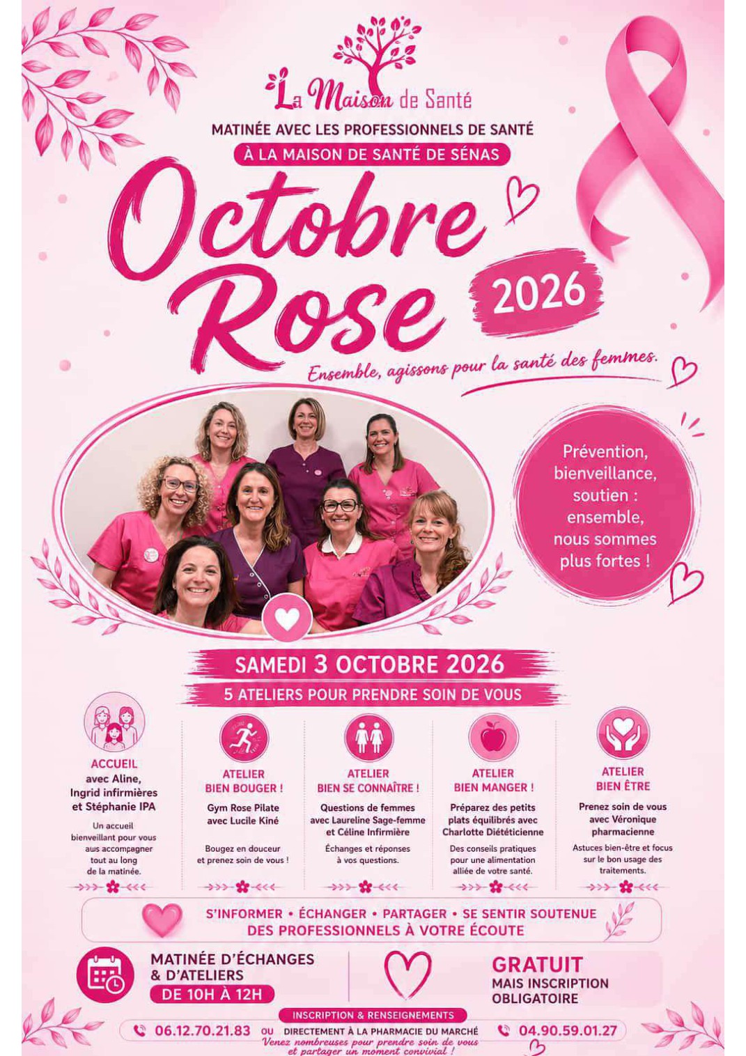Sénas — matinée à la Maison de santé — 3 octobre 2026 — de 10 h à 12 h