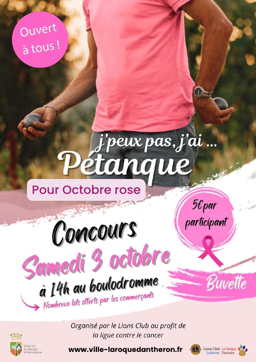 La Roque-d’Anthéron — concours de pétanque — 3 octobre — à 14 h